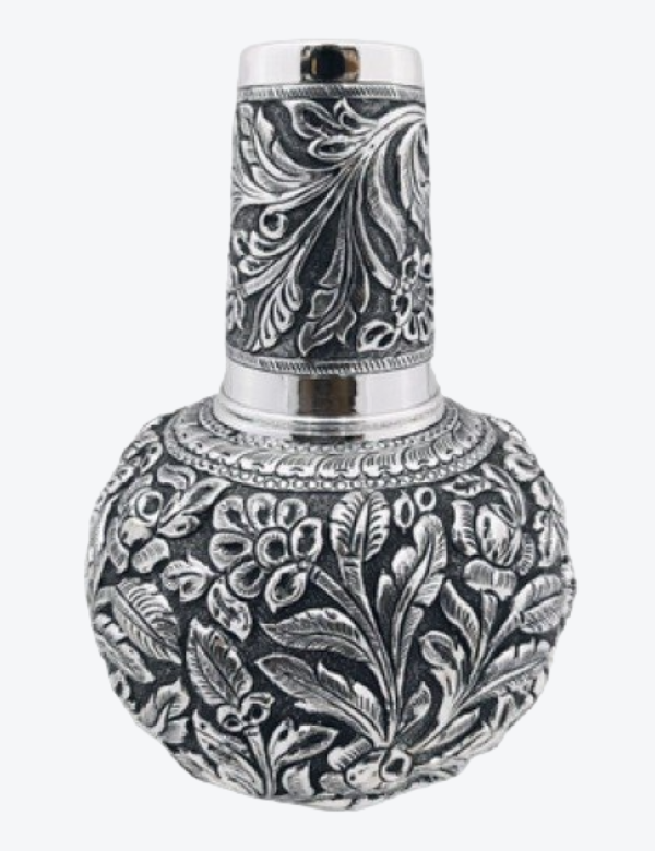 Silver Plated Cow Statue