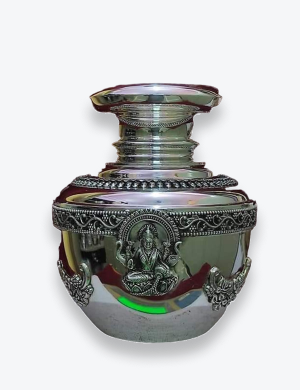 Silver Kamdhenu Cow and Calf